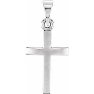 Platinum Cross Necklace or Pendant – 15.23x7.38mm