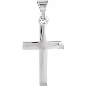 Platinum Cross Necklace or Pendant – 15.23x7.38mm