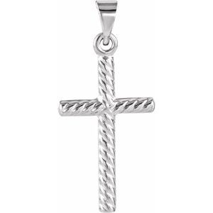 14K Gold Cross Necklace or Pendant – 17.5x11mm