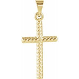 14K Gold Cross Necklace or Pendant – 17.5x11mm