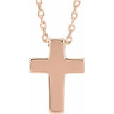 14K Gold Petite Cross Necklace or Pendant