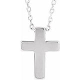14K Gold Petite Cross Necklace or Pendant