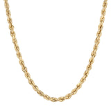 Bold Diamond Cut ROPE Chain Necklace | 10K REAL Solid Yellow Gold 2.00mm-6.00mm | Italian Fashions