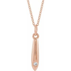 14K Gold Round Natural Diamond Accented Geometric Necklace or Pendant