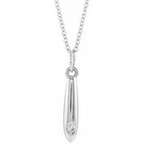 14K Gold Round Natural Diamond Accented Geometric Necklace or Pendant