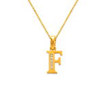 14K Yellow or White Gold All Initial Pendant A-Z