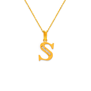 Pingente com todas as iniciais em ouro amarelo ou branco 14K AZ 