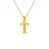 Pingente com todas as iniciais em ouro amarelo ou branco 14K AZ 