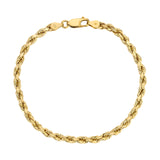 Diamond Cut ROPE Bracelets | Italian Fashions 10K Solid Yellow Gold Jewelry