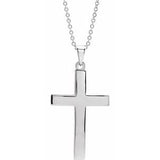 Platinum Cross Necklace or Pendant – 15.23x7.38mm