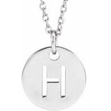 14K Gold Initial H Necklace or Pendant