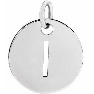 14K Gold Initial I Necklace or Pendant