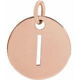 14K Gold Initial I Necklace or Pendant