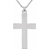 14K Gold Cross Necklace or Pendant – 18x12mm