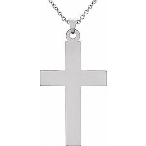 14K Gold Cross Necklace or Pendant – 18x12mm