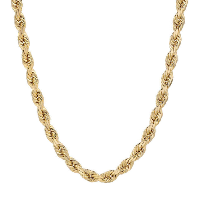 Bold and sophisticated: This men's 14K gold rope chain makes a powerful statement.
