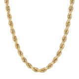 10K Yellow Gold Men's Chain (1.5mm-6mm) | Italian-crafted hollow rope chains in various widths at Italian Fashions