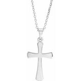 Platinum Cross Necklace or Pendant – 16.11x8.04mm
