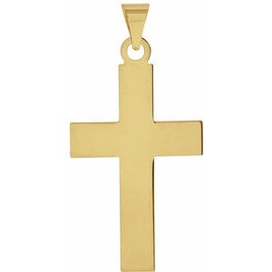 14K Gold Cross Necklace or Pendant – 18x12mm