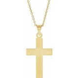 14K Gold Cross Necklace or Pendant – 18x12mm