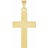 14K Gold Cross Necklace or Pendant – 18x12mm