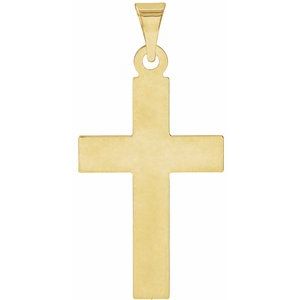 14K Gold Cross Necklace or Pendant – 18x12mm