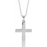 Platinum Cross Necklace or Pendant – 15.23x7.38mm