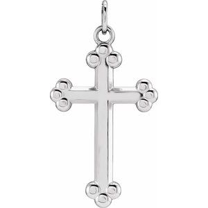 14K Gold Cross Necklace or Pendant – 12x7.8mm