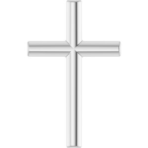 Platinum Cross Necklace or Pendant – 12x7.61mm