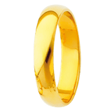 14K Real Yellow Gold 1.5mm-6.0mm Plain Regular Fit Wedding Band