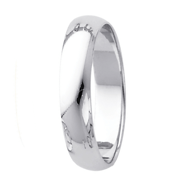 Aliança de casamento em ouro amarelo real 14K de 1,5 mm a 6,0 mm 