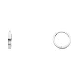 14K Gold Small Plain Huggie Earrings