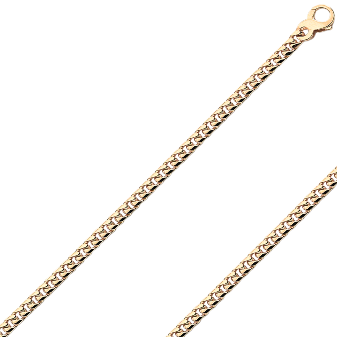 18K Real Handmade Italian 4.80mm - 8.40mm Gold Chain GRB 170