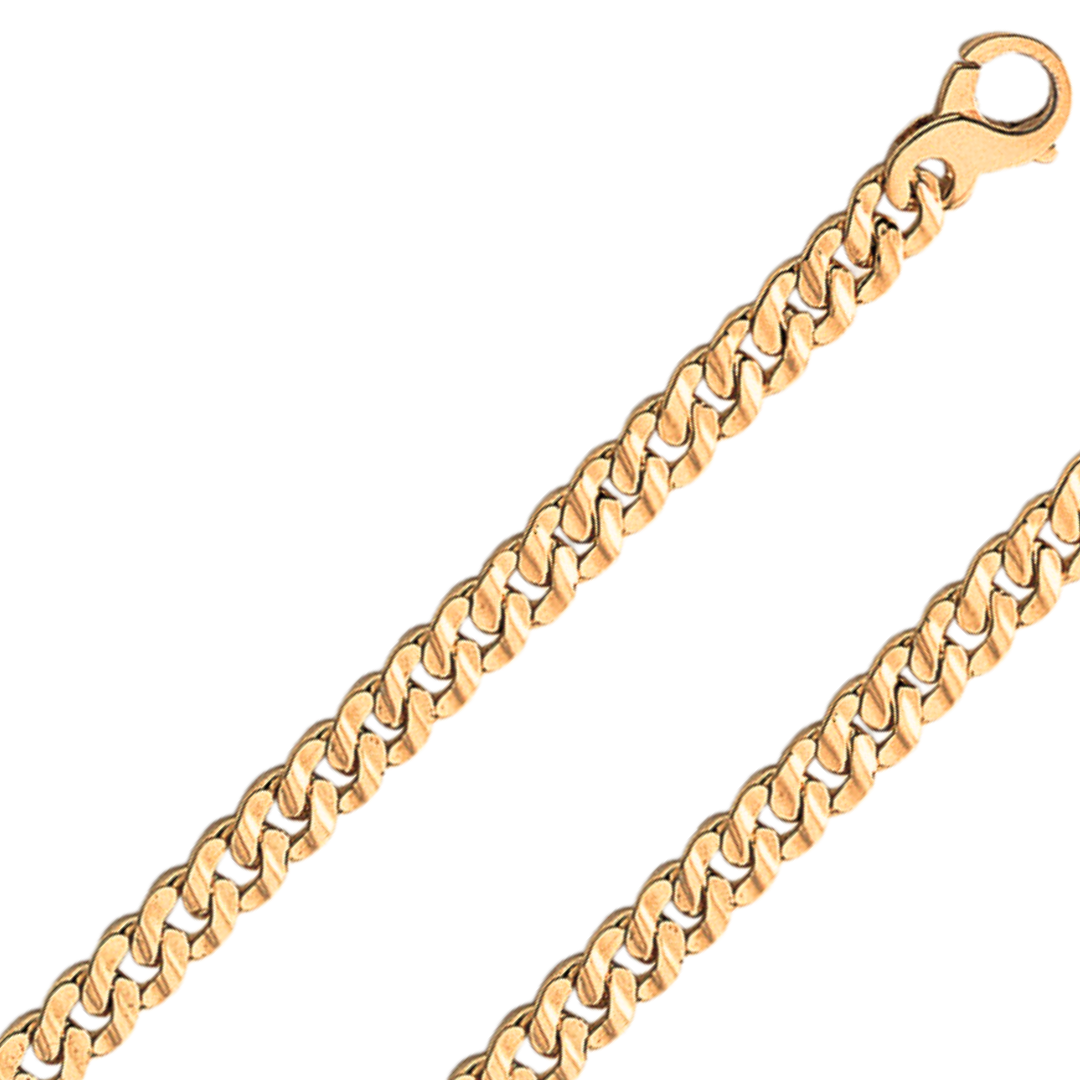 18K Real Handmade Italian 5.50mm - 7.00mm Gold Chain GRLIM