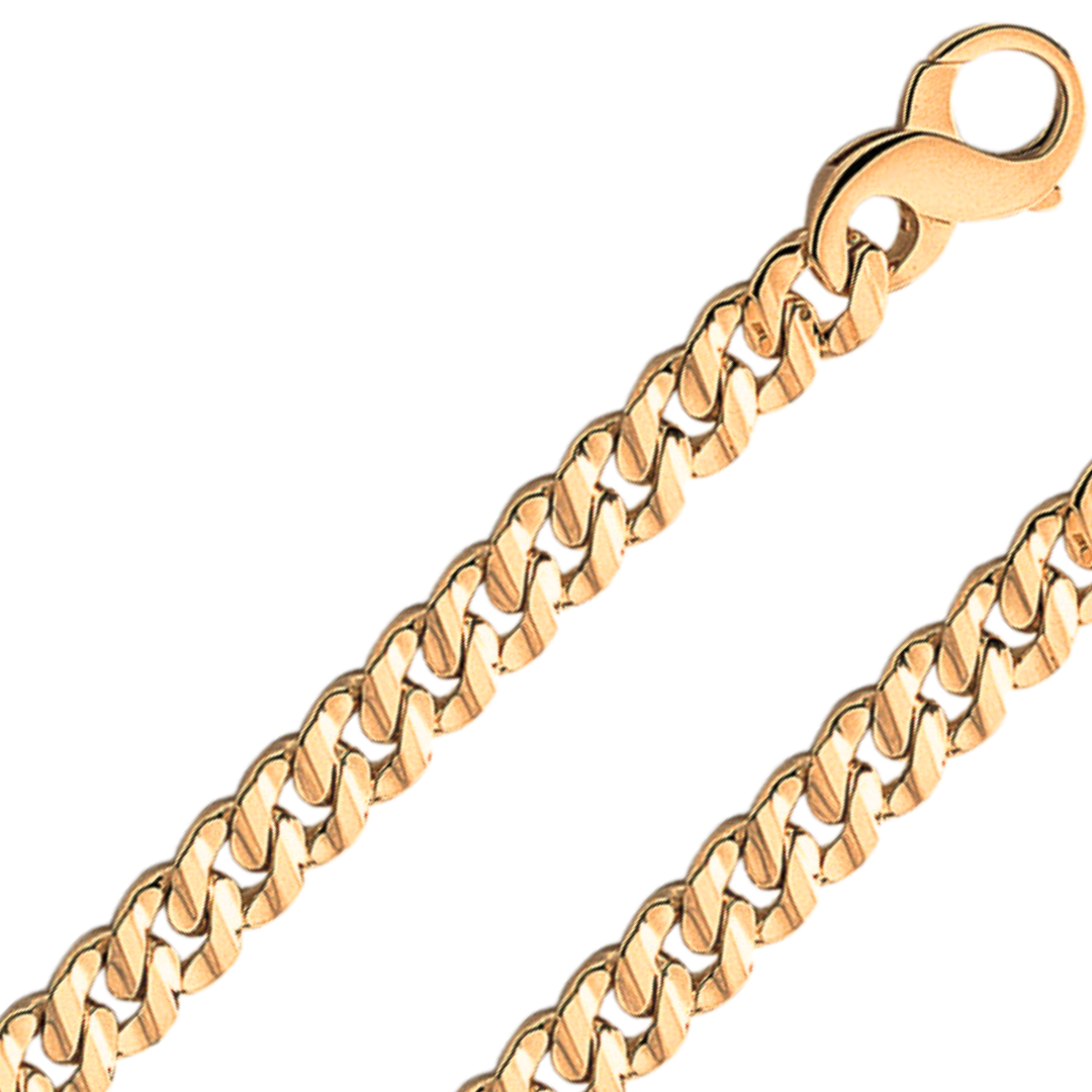 18K Real Handmade Italian 5.50mm - 7.00mm Gold Chain GRLIM