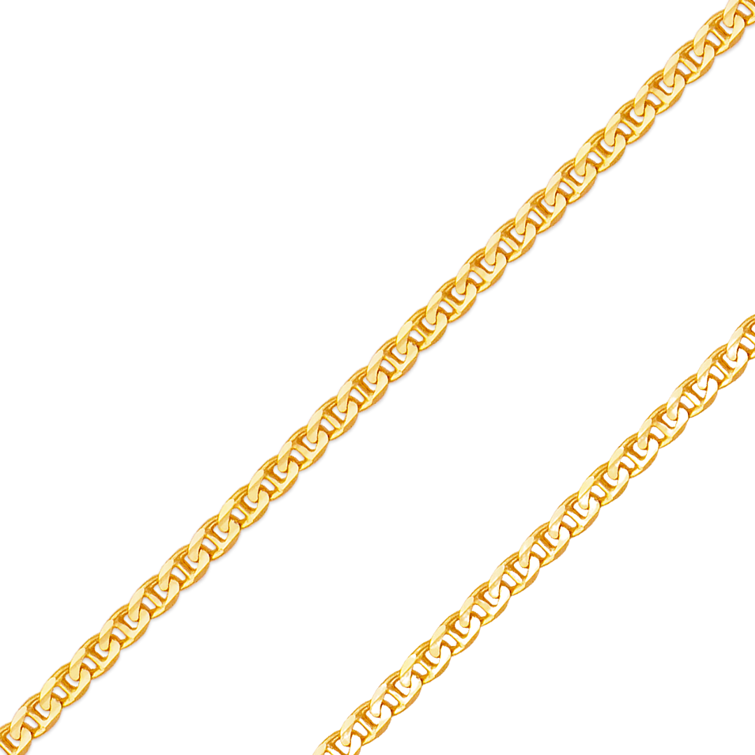 14k Solid Yellow 2.2mm -5.9mm Gucci Concave Chain