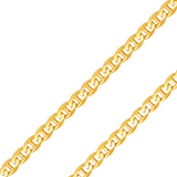 14k Solid Yellow 2.2mm -5.9mm Gucci Concave Chain