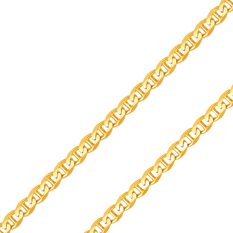 14k Solid Yellow 2.2mm -5.9mm Gucci Concave Chain