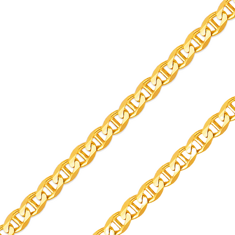 Cadena cóncava Gucci de 2,2 mm a 5,9 mm de color amarillo macizo de 14 k 