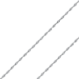 14K REAL Yellow White Gold 1.50mm-4.00mm Solid Super Light Rope Diamond Cut Chain