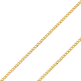 14K REAL Yellow White Pave Gold 2.00mm-10.90mm Hollow Bevelled Curb Diamond Cut Cuban Chain
