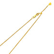 14K Yellow Gold Solid Diamond-Cut 0.8 mm Square Wheat Adjustable Chain with Lobster Clasp