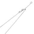 14K White Gold Solid Diamond-Cut 0.9 mm Cable Adjustable Chain with Lobster Clasp