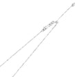 14K White Gold Solid 1.1 mm Twisted Mirror Adjustable Chain with Lobster Clasp