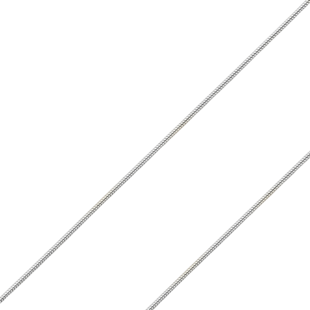 14K REAL Yellow White Gold 0.8mm Snake Round Pendant Chain