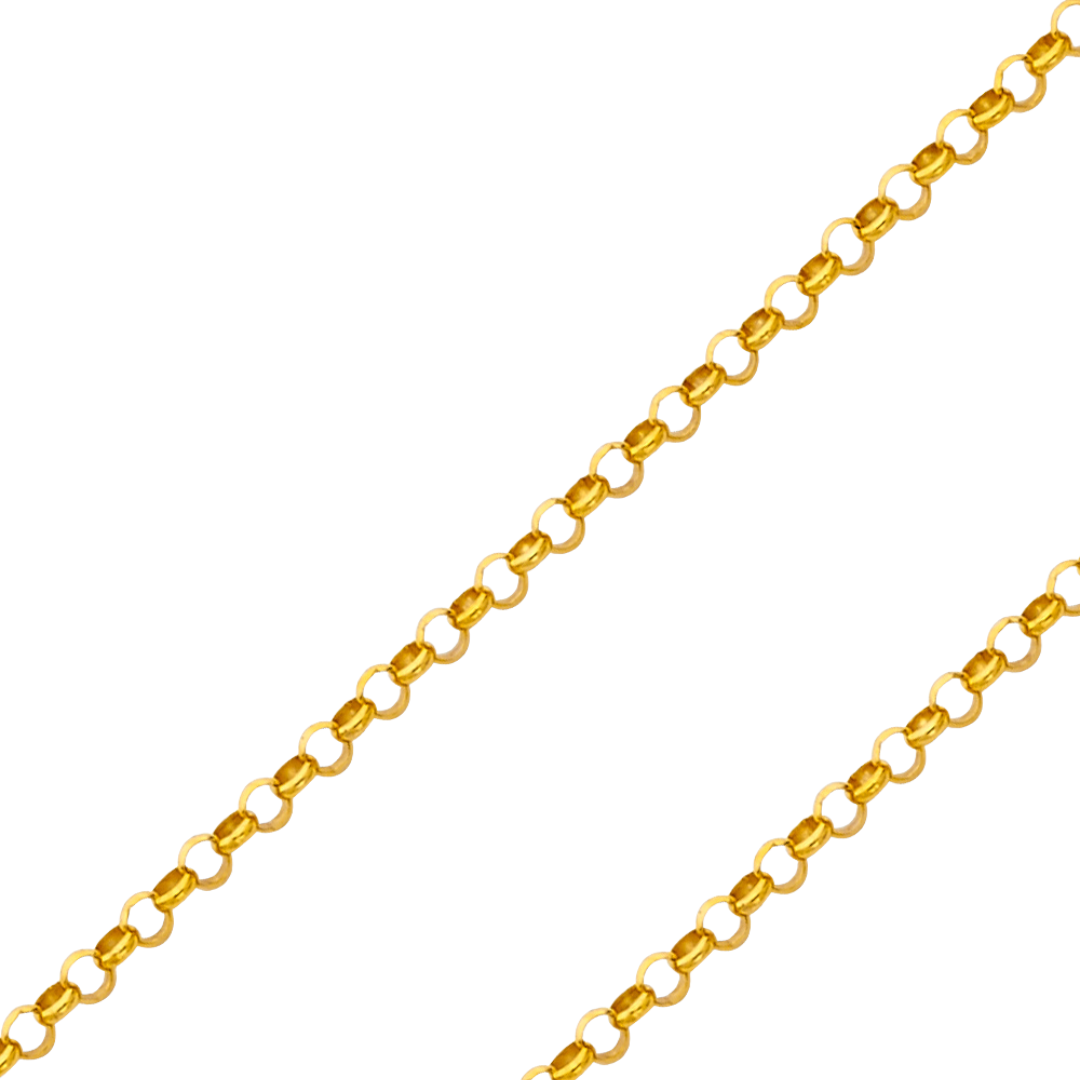 14K REAL Solid Yellow White Gold 1.20mm-2.10mm Rolo Cable Pendant Chain