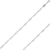 14K REAL Yellow White Tricolor Gold 1.5mm-2.0mm Stamped Mirror Diamond Cut Pendant Chain