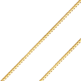 14K REAL Yellow White Gold 0.5mm-1.2mm Box Diamond Cut Pendant Chain