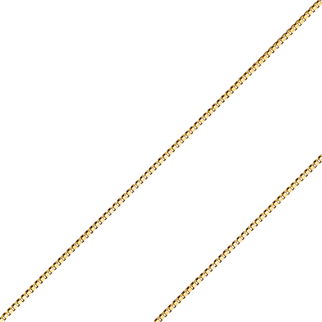 14K REAL Yellow White Gold 0.5mm-1.2mm Box Diamond Cut Pendant Chain