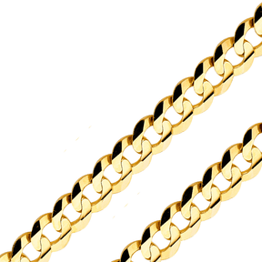 14K Real Solid Yellow Gold 2.70mm-14.00mm Curb Concave Regular Cuban Gold Bracelets – Width 14.00 mm, Size 9.0 Inches, Met...